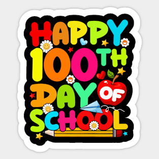 100th Day Of School Teachers  Boys Girls Students Kids Sticker